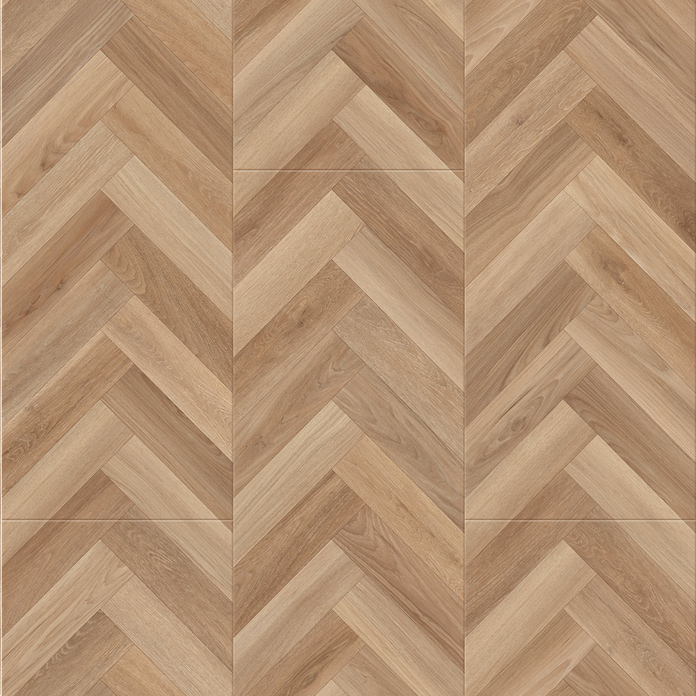 PJ7006 best budget Oak chevron pattern laminate flooring